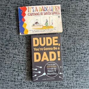 Dad Life Cartoon and Dude You're Gonna Be A Dad Guide Book Set